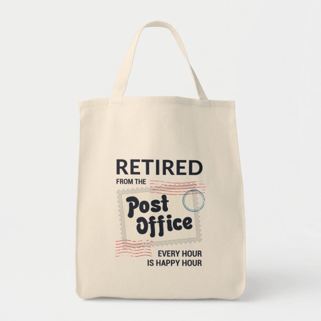 Retrött Postal Worker Pension Mailman Funny Tygkasse (Framsidan)