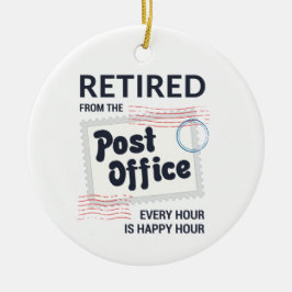 Retrött Postal Worker Pension Mailman Keepsaké Julgransprydnad Keramik