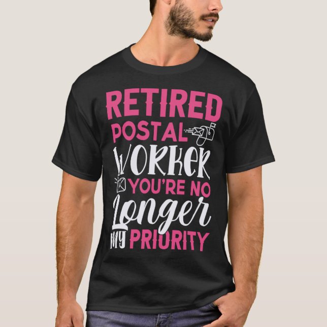 Retrött Postal Worker Pension Postman T Shirt (Framsida)