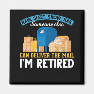 Retrött Postarbetare Pension Magnet