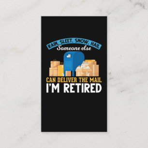 Retrött Postarbetare Pension Visitkort