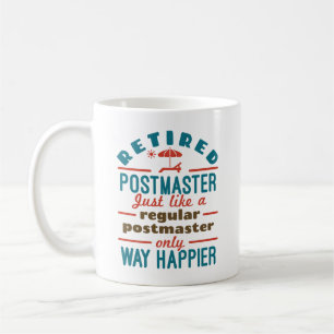 Retrött Postmaster Funny Pension Happier Kaffemugg