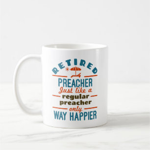 Retrött Preacher Pension Funny Happier Kaffemugg
