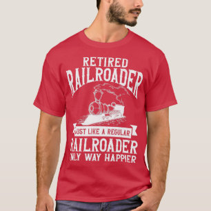 Retrött Railroader Tåg Railroad Ingenjör T Shirt