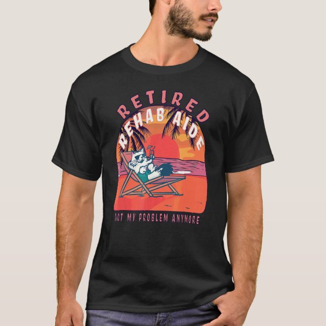 Retrött Rehab Aide Vintage Pension T Shirt (Framsida)