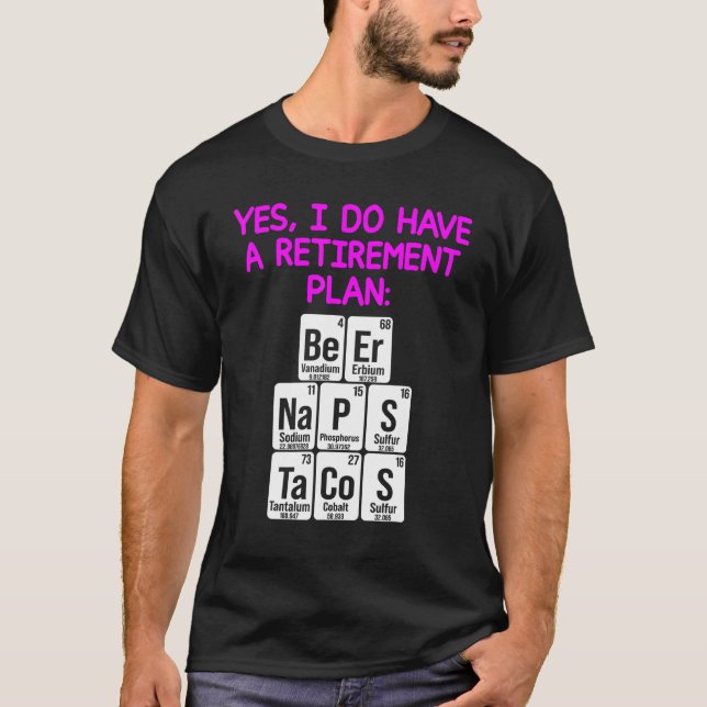 Retrött Science Teacher Duty School Pension 8 T Shirt (Framsida)