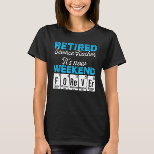 Retrött Science Teacher Helg School Pension T Shirt