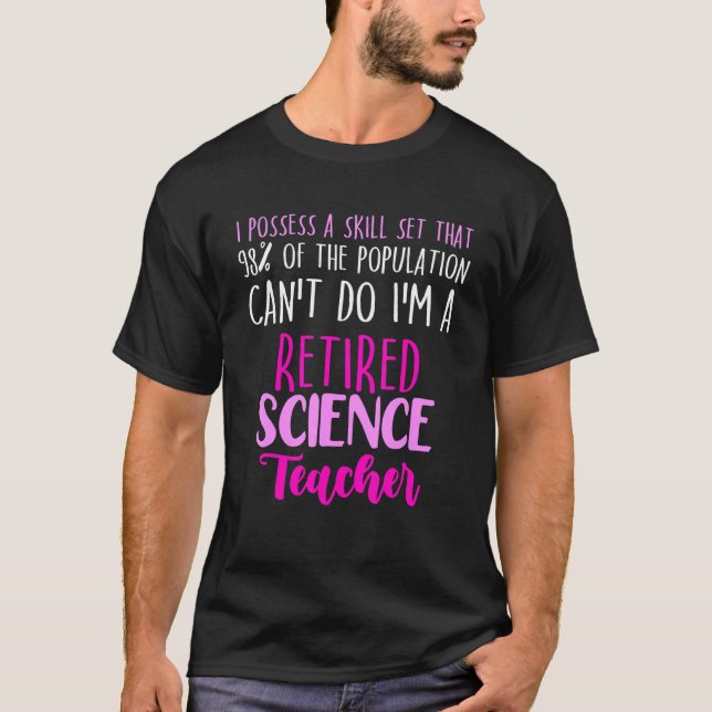 Retrött Science Teacher School Pension 13 T Shirt (Framsida)