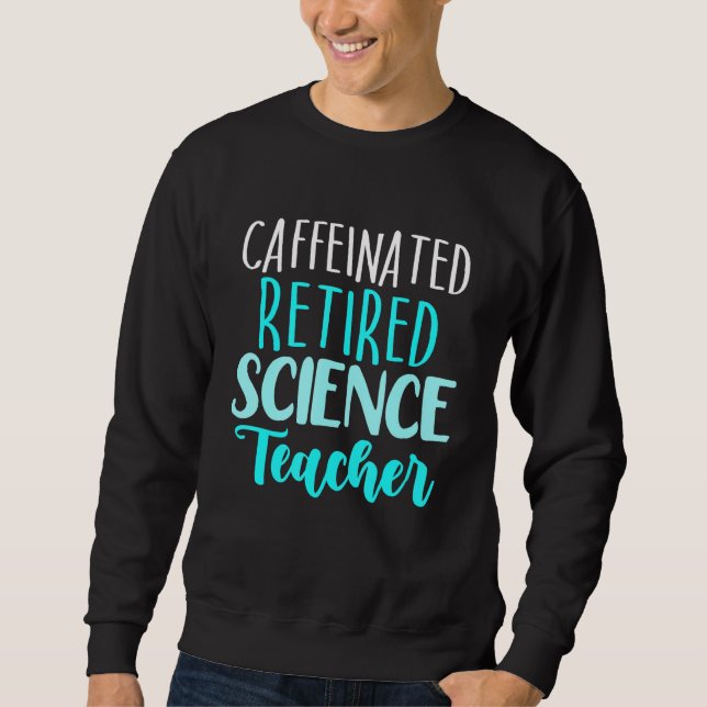 Retrött Science Teacher School Pension Lång Ärmad Tröja (Framsida)