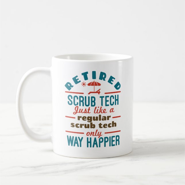 Retrött SCrub Tech Surgical Technolog Happier Kaffemugg (Vänster)