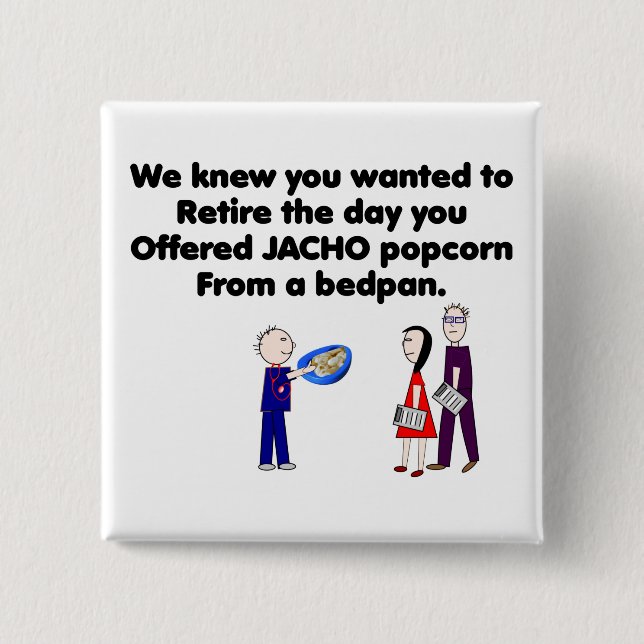 Retrött sjuksköterska Artikel JACHO Knapp (Framsida)