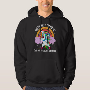 Retrött sjuksköterska Rn Nursing Magic Unicorn Rai Hoodie