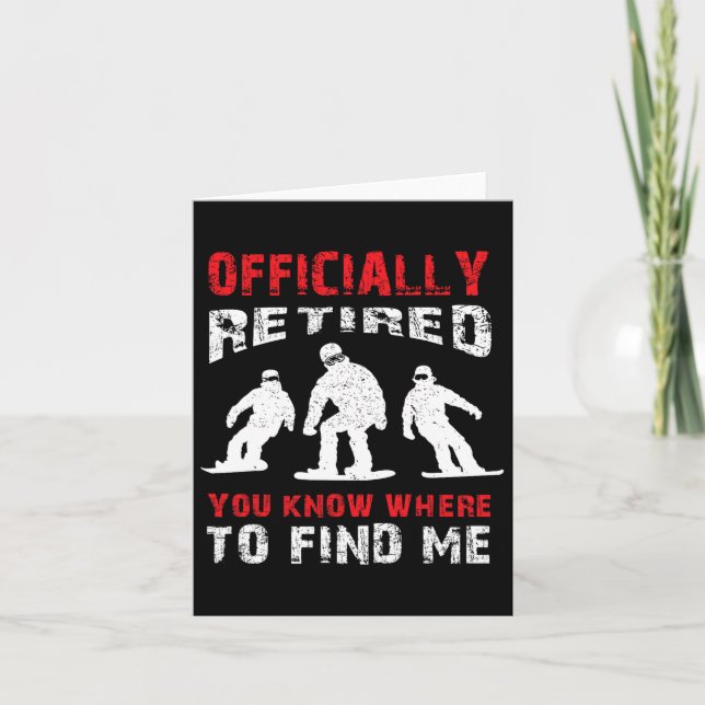 Retrött Snowboarder Retiring Snowboarding Retireme Kort (Framsida)