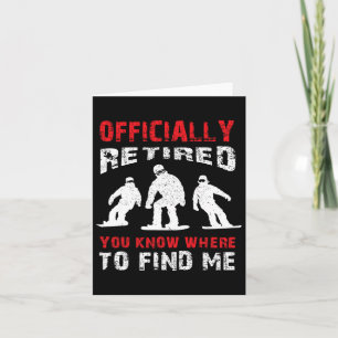 Retrött Snowboarder Retiring Snowboarding Retireme Kort