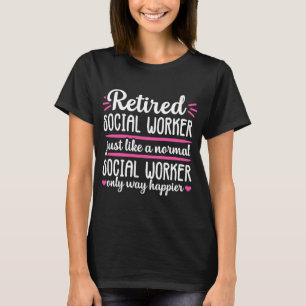 Retrött Social Worker Funny Gift for Women T Shirt