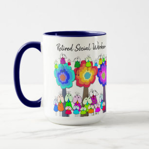 Retrött Social Worker Mugg
