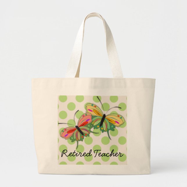Retrött Teacher Tote Bag Jumbo Tygkasse (Framsidan)