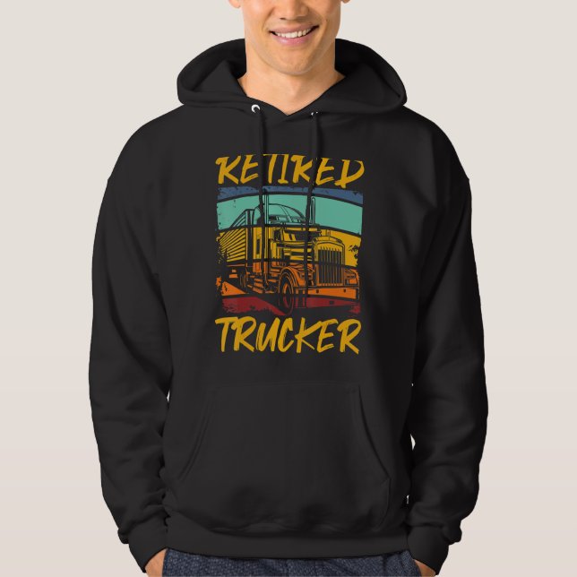 Retrött Trucker Hoodie (Framsida)