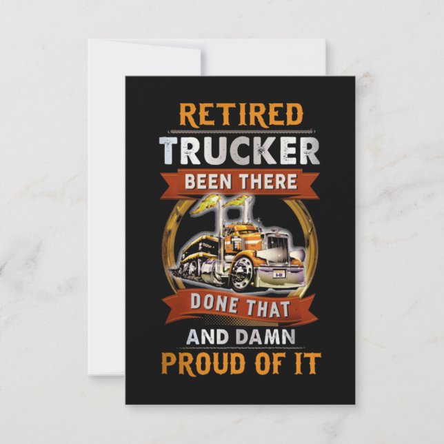 Retrött Trucker Kort (Framsida)