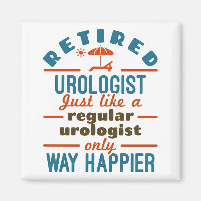 Retrött Urologist Urology Pension Happier Magnet (Framsidan)
