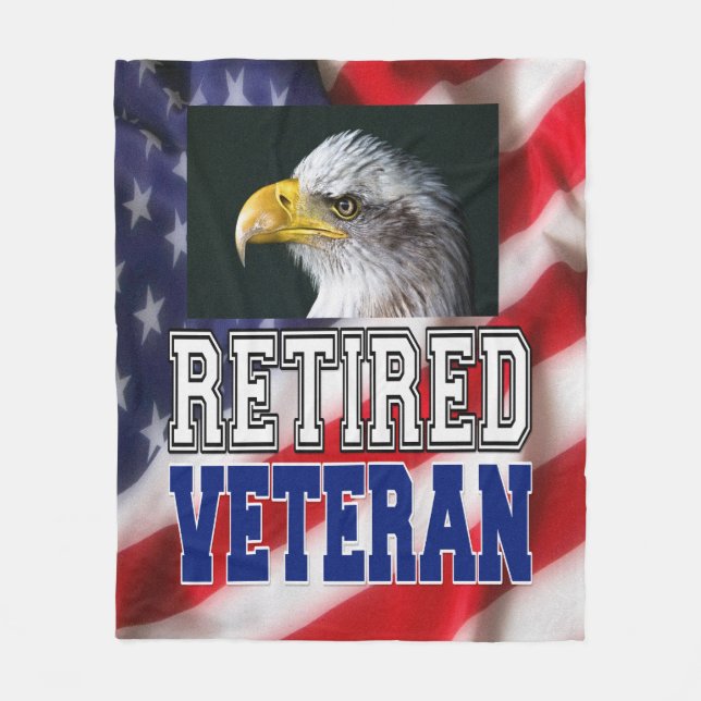 Retrött Veteran Fleecefilt (Framsidan)