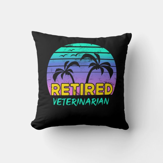 Retrött veterinär Pension Gift Retro Kudde (Framsida)