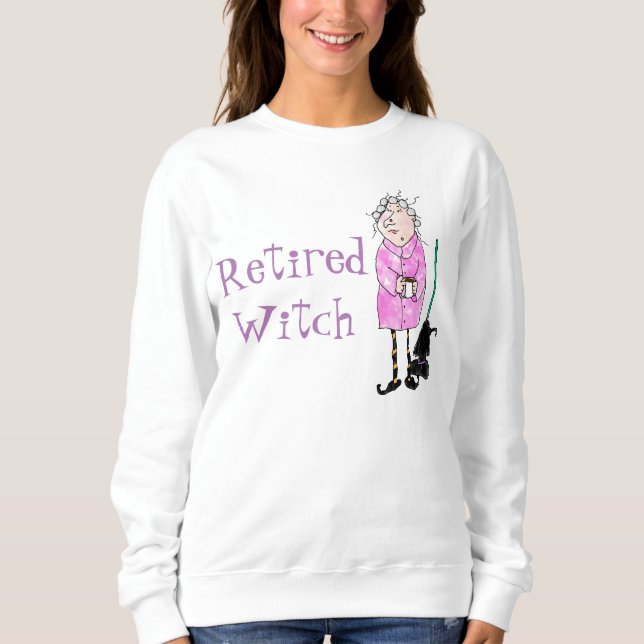 Retrött Witch Halloween Shirt T-shirt (Framsida)