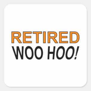 Retrött Woo Hoo Fyrkantigt Klistermärke