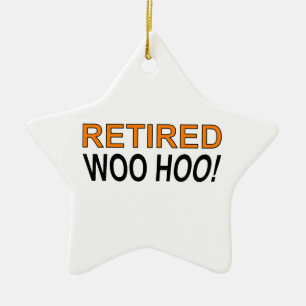 Retrött Woo Hoo Julgransprydnad Keramik