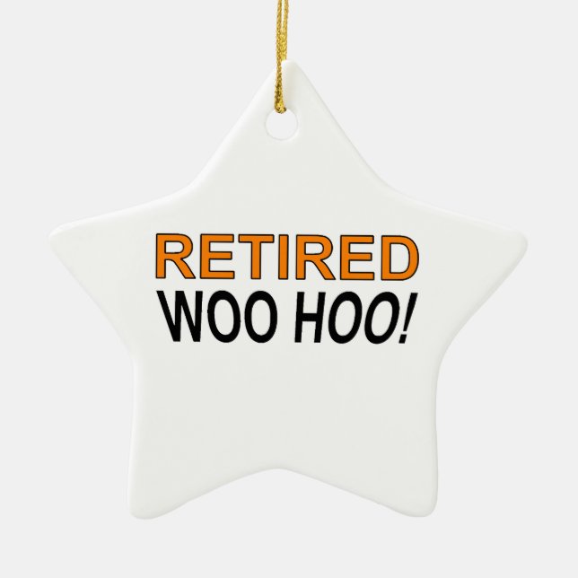 Retrött Woo Hoo Julgransprydnad Keramik (Framsidan)