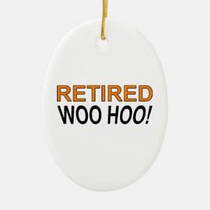 Retrött Woo Hoo Julgransprydnad Keramik