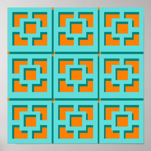 Retroturkos och Orange Poster Papper (projektionsy (Framsidan)