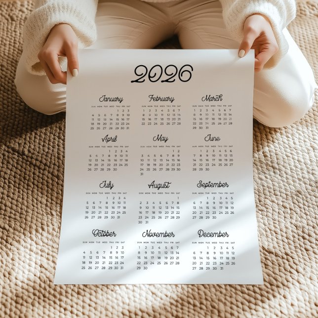 Retrotypografi 2022-kalender poster (Skapare uppladdad)