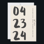 Retrotypografi Vintage B&W-nummer Foto Qr-kod Spara Datumet<br><div class="desc">Typografi - enkel konstnärlig foto Qr-kod</div>