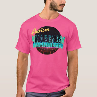 Retrovåg för autismmedvetande t shirt