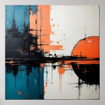 Retrovågdesign 02 Poster kvadrat