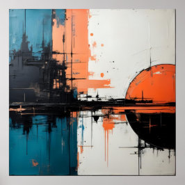 Retrovågdesign 02 Poster kvadrat