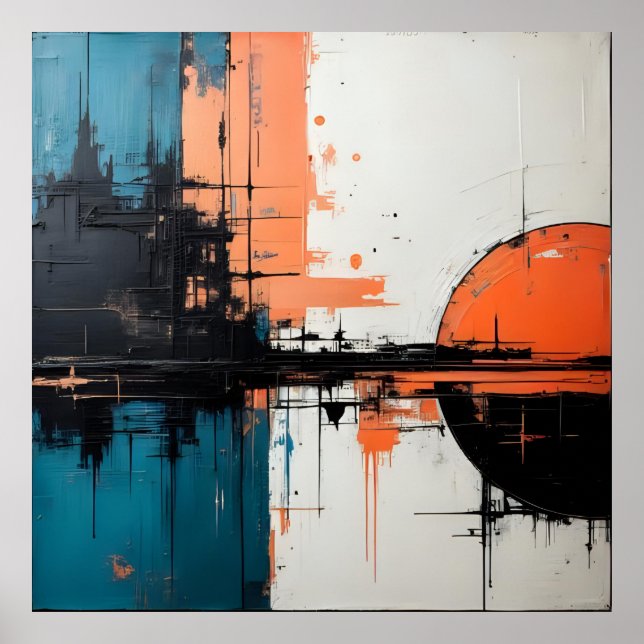 Retrovågdesign 02 Poster kvadrat (Framsidan)