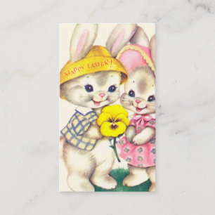 retrovintage Påsk bunnines add hälsning Visitkort