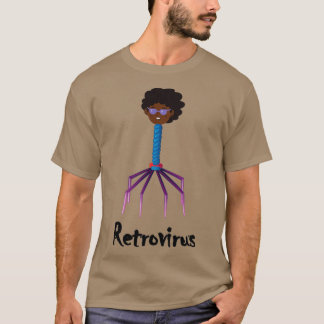 Retrovirus-vetenskapens temainriktade design t shirt