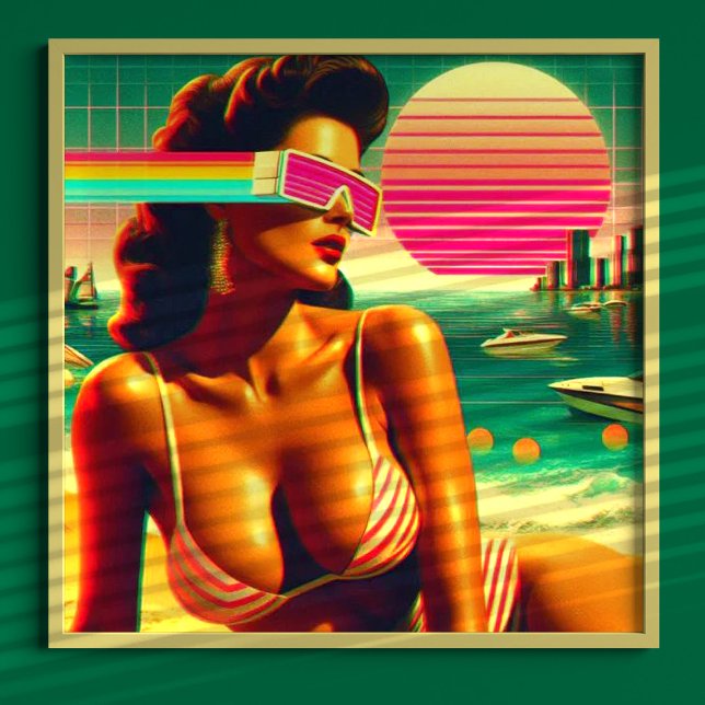 Retrowave 80s Woman Poster (Skapare uppladdad)