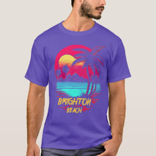 Retrowave Beach Brighton Beach T Shirt