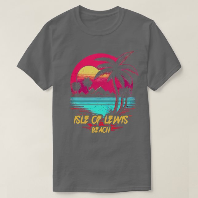 Retrowave Beach Isle of Lewis Beach T Shirt (Design framsida)