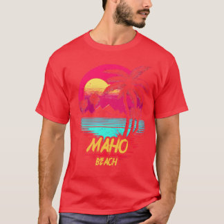 Retrowave Beach Maho Beach T Shirt
