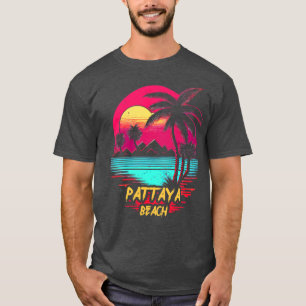 Retrowave Beach Pattaya Beach T Shirt