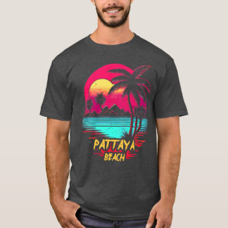 Retrowave Beach Pattaya Beach T Shirt