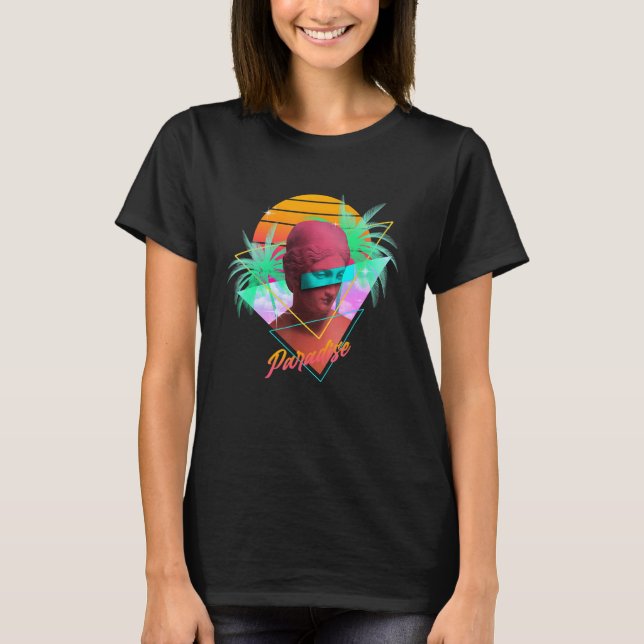 Retrowave Scul T Shirt (Framsida)