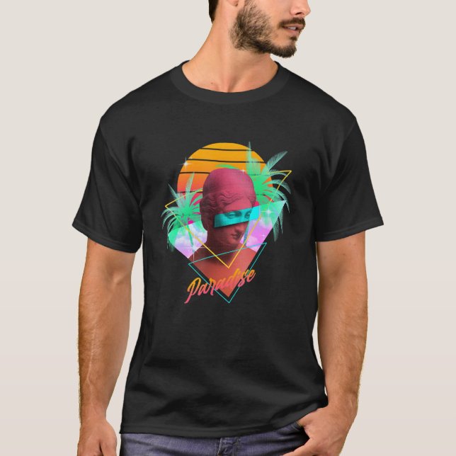 Retrowave Scul T Shirt (Framsida)