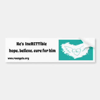 Rett Syndrome Änglar Bumper Sticker (han) Bildekal