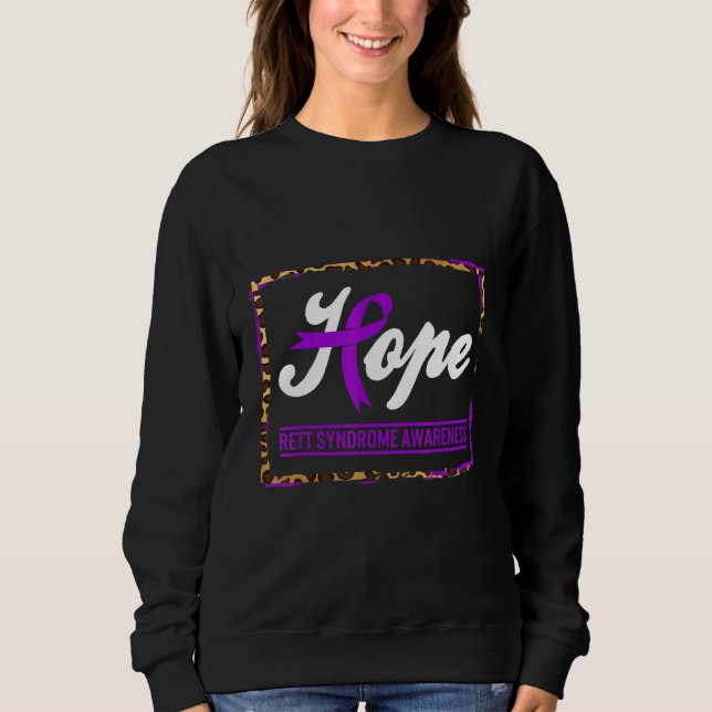 Rett Syndrome Awareness Hope Warrior Support Purpl T Shirt (Framsida)